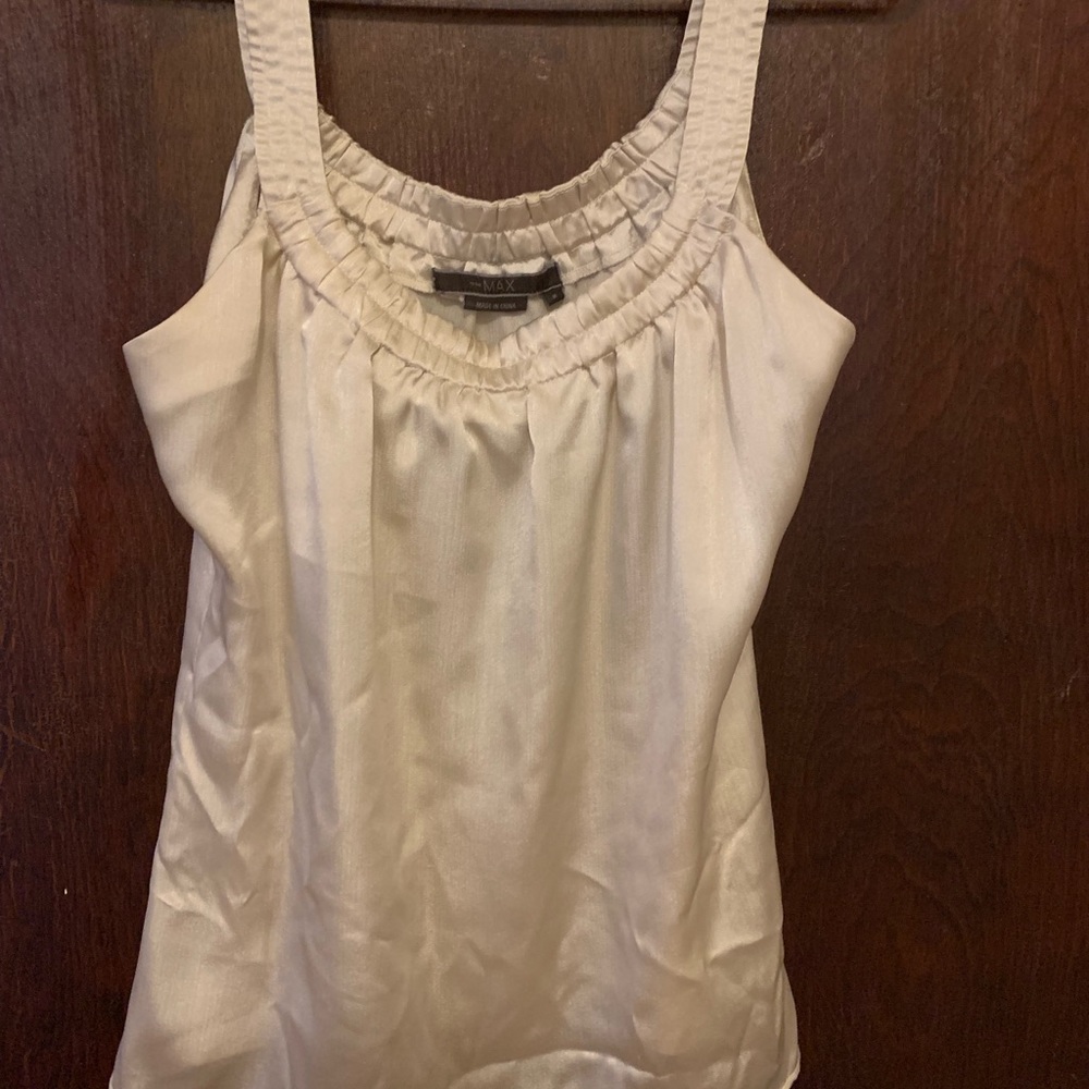 Silky Off White Tank